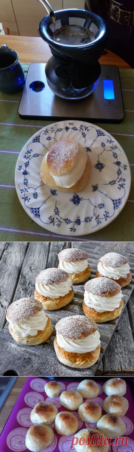 шведские булочки Семлы Semlor Semla которые подаются со взбитыми сливками и миндальной массой внутри ГОТОВИМ БЕЗ ХНЫКОВ