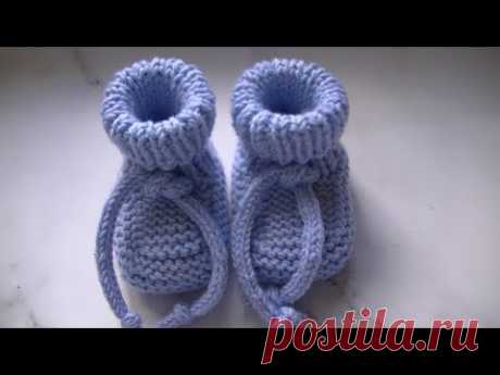 Подробный мастер класс по вязанию пинеток платочной вязкой.