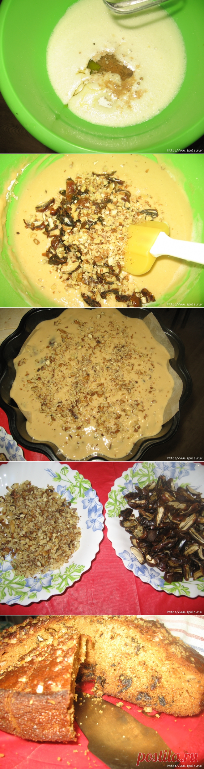 Медовая коврижка с финиками
