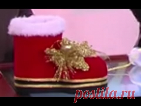 Como hacer una Bota de Navidad Reciclable - Hogar Tv por Juan Gonzalo Angel