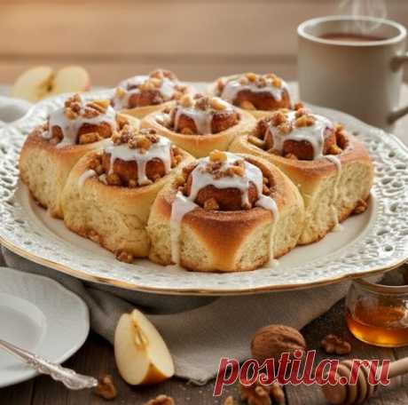 Синнабоны с яблоками