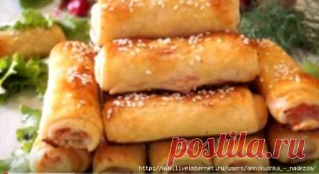 Трубочки для пикника, очень вкусное и быстрое блюдо
