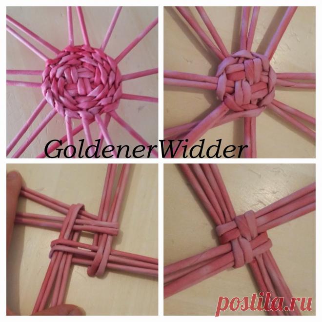 Плетение из газетных трубочек