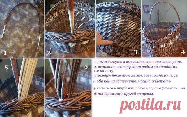 мк витой ручки к корзинке.