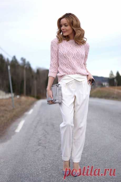 Pink Cable Knit Sweater