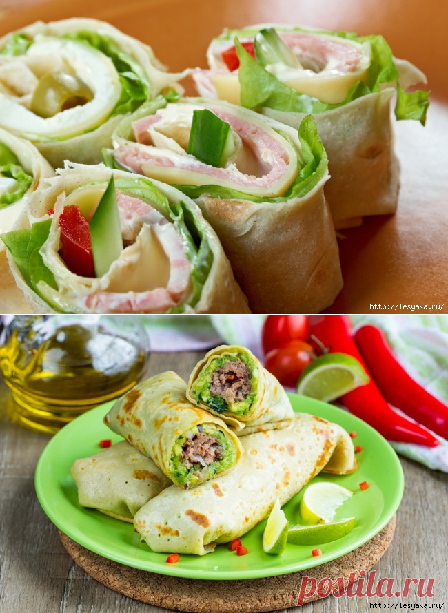 15 бесконечно вкусных начинок для лаваша!