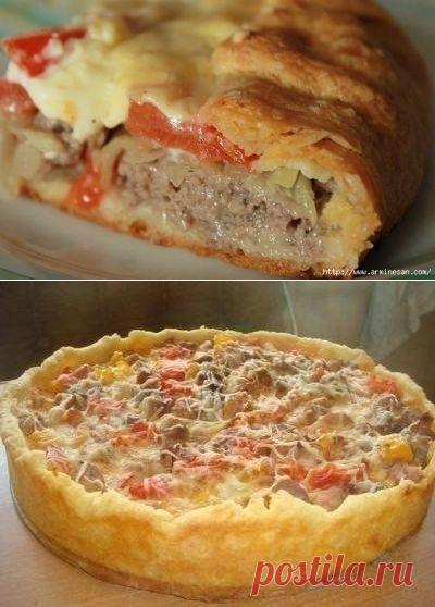 Открытый мясной пирог!