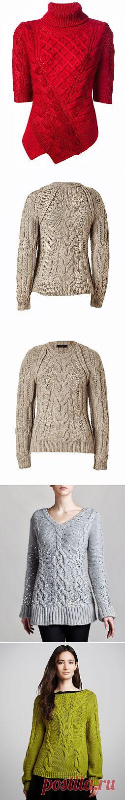 Olgaknits. Вязание на спицах и крючком!: Рельефные свитера - коллекция 2013.