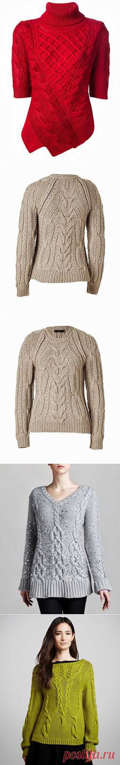 Olgaknits. Вязание на спицах и крючком!: Рельефные свитера - коллекция 2013.