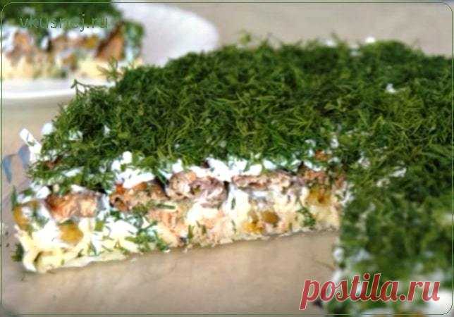 Салат со шпротами Праздничный