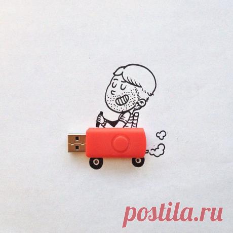 Точка, точка, запятая, вышла рожица...