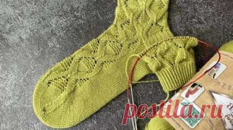 Носки «Оливка» на узкую ногу с низким подъемом Часть 2: пятка, клин, узор по стопе - смотреть онлайн в поиске Яндекса по Видео