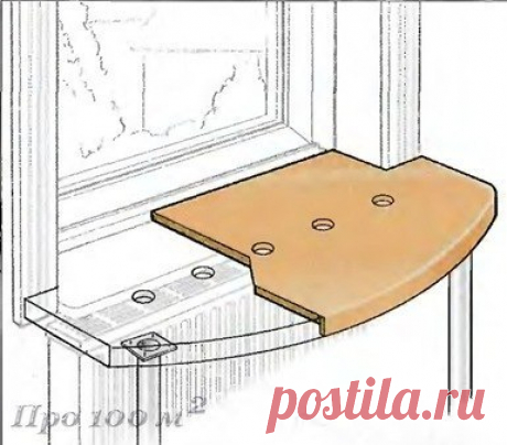 Подоконник-стол для небольших комнат — Сделай сам, идеи для творчества - DIY Ideas