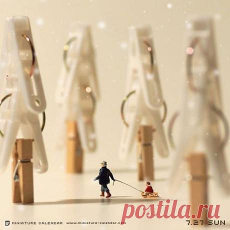 Крошечный мир японского художника из подручных предметов - Путешествуем вместе