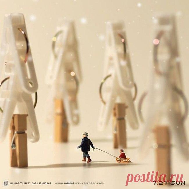 Крошечный мир японского художника из подручных предметов - Путешествуем вместе