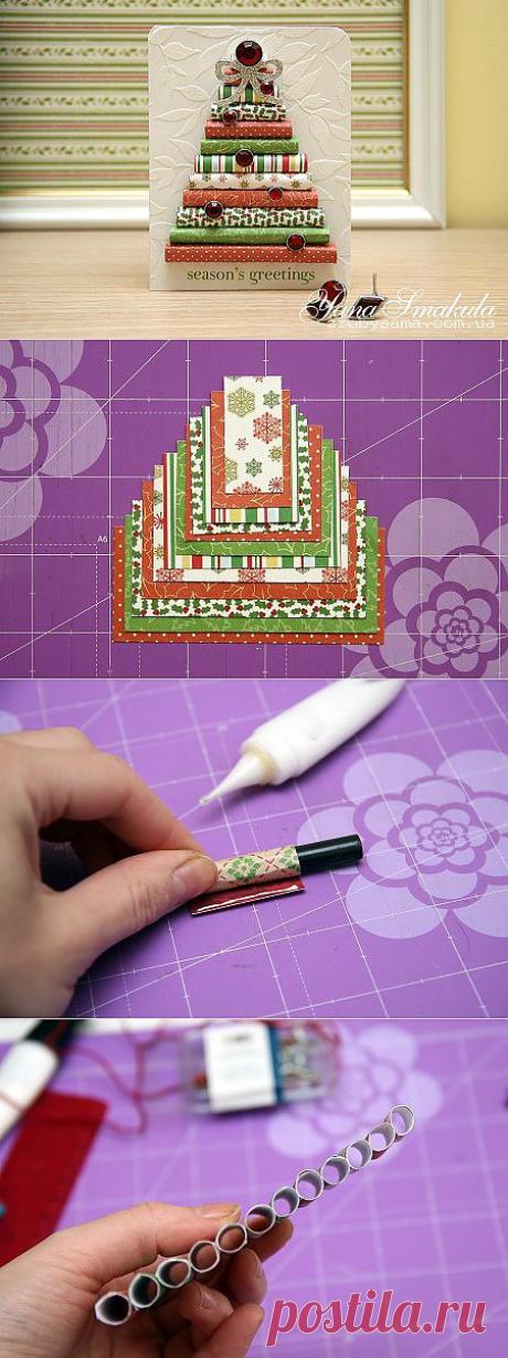 новогодняя открытка МК.