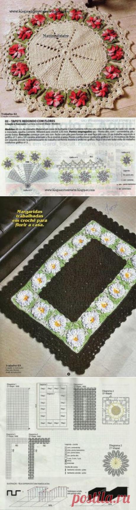 Вязание крючком и искусства: Ковры крючком
