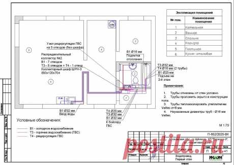Проект отопления частного дома, пример 2467