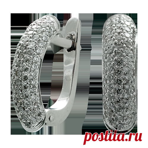 Серьги из золота 585 пробы с чистыми бриллиантами - цена 363 000.00 руб.