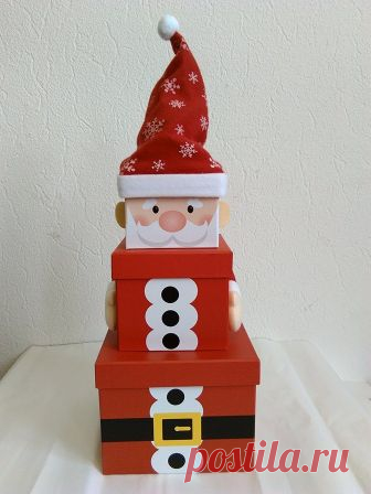Set of 3 Novelty Stacking Xmas Gift Present Boxes Kids Snowman/Elf/Santa Claus | eBay