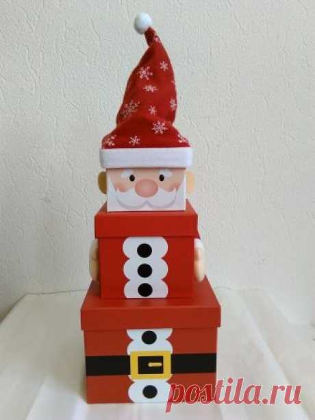 Set of 3 Novelty Stacking Xmas Gift Present Boxes Kids Snowman/Elf/Santa Claus | eBay