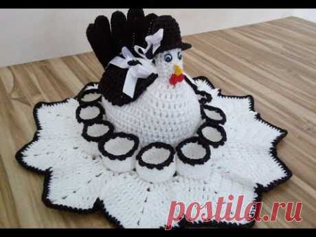 Galinha porta ovos de crochê/1°Parte
