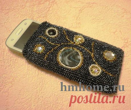 Чехол для телефона вышитый бисером - Домашний hand-made