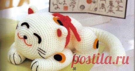 Кот японский белый Схемы амигуруми: каталог бесплатных схем вязаных игрушек крючком и спицами