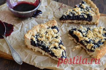 Черничный овсяный пирог