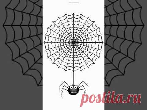 Нарисовала паука и паутину - YouTube