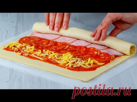 Из МАГАЗИНА прямо на СЛОЕНОЕ ТЕСТО. ГЕНИАЛЬНЫЙ закусочный рулет