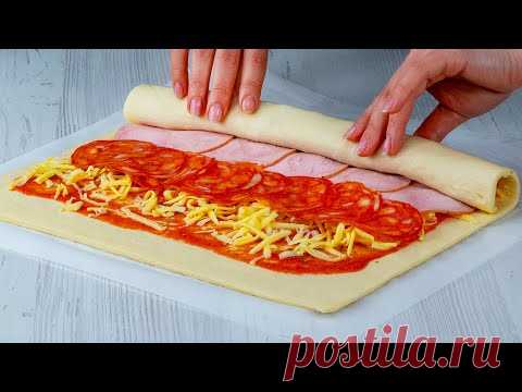 Из МАГАЗИНА прямо на СЛОЕНОЕ ТЕСТО. ГЕНИАЛЬНЫЙ закусочный рулет