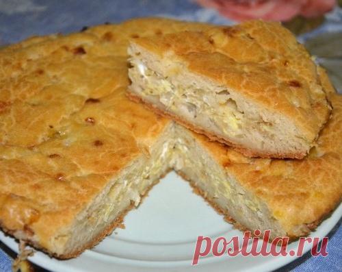 Заливной пирог с капустой