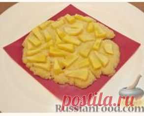 Постная яблочная лепешка.