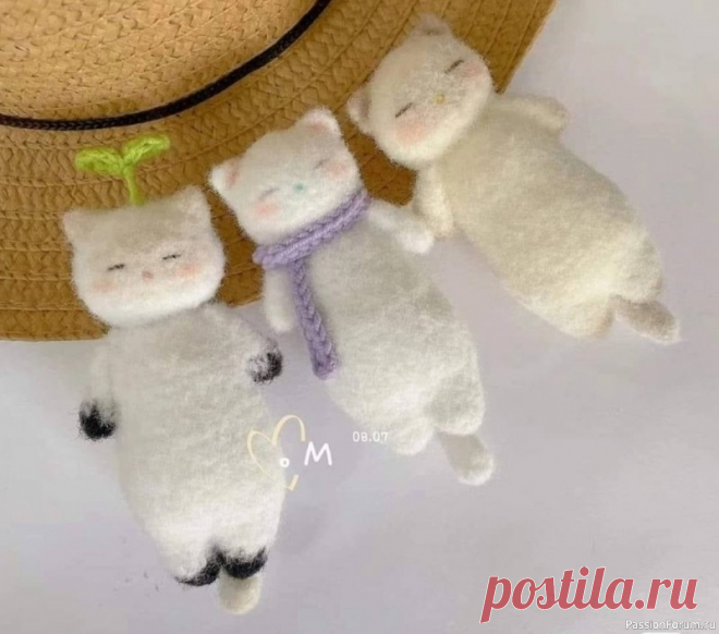 Котики крючком. МК | Вязаные игрушки. Мастер-классы, схемы, описание. Котики сплюшки крючком 