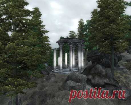 Ротонда (Rotunda) в горах Валус к востоку от верховьев реки Серебрянка и к северу от озера Канулус. Названия не имеет, на карте не отмечается и ни в какой связи никем и нигде не поминается. Постройка явно айлейдского происхождения, но назначение ее не ясно. Сундук, в ней стоящий, не заперт и не содержит ничего ценного.
Rotunda in the Valus Mountains east of the headwaters of the Silverfish River and north of Lake Canulus. It has no name, is not marked on the map and is not mentioned in any