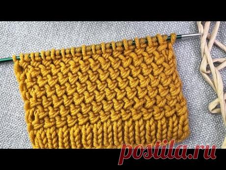 НАХОДКА! Вы потеряете дар речи от красоты этого узора. Узоры спицами для начинающих.