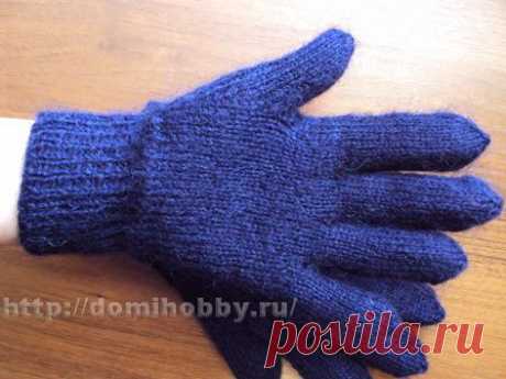 Митенки спицами