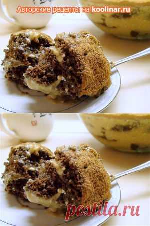 Шоколадный «рулет» или что делать, если он не получился :) Десерт с заварным кремом «Капучино».. Рецепт c фото, мы подскажем, как приготовить!