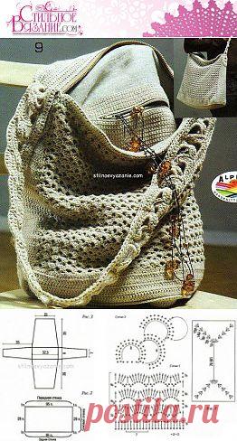 Сумки в городском стиле связанные крючком / Стильное вязание