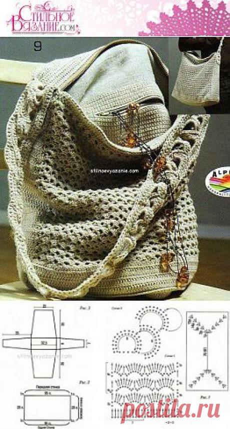Сумки в городском стиле связанные крючком / Стильное вязание