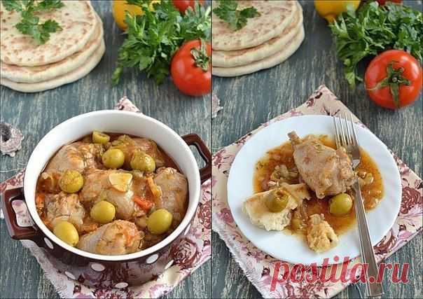 Я очень люблю эту курицу.....оливки придают ей такой замечательный аромат и вкус....соус просто ...