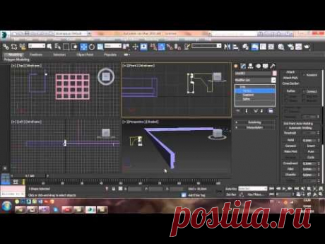 Модификаторы сплайнов - Урок 3D Max - Бесплатный курс Быстрый старт в 3Ds Max (день #3)