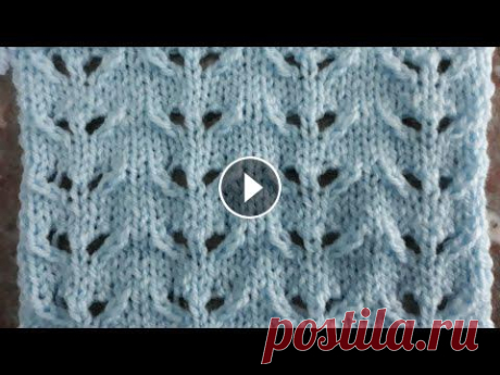 Ажурный узор спицами для кофточки, джемпера, платья, кардигана. Красивый ажурный узор спицами для женских и детских изделий....