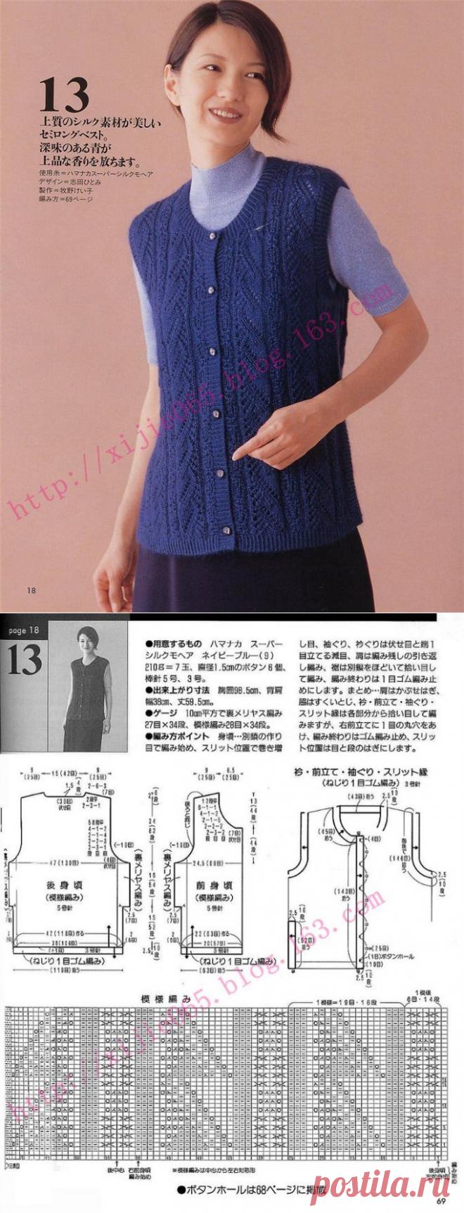 Синий жилет