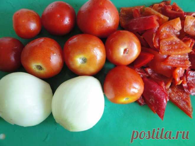 запечённое мясо с овощами