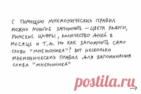 Как запомнить слово &quot;мнемоника&quot;