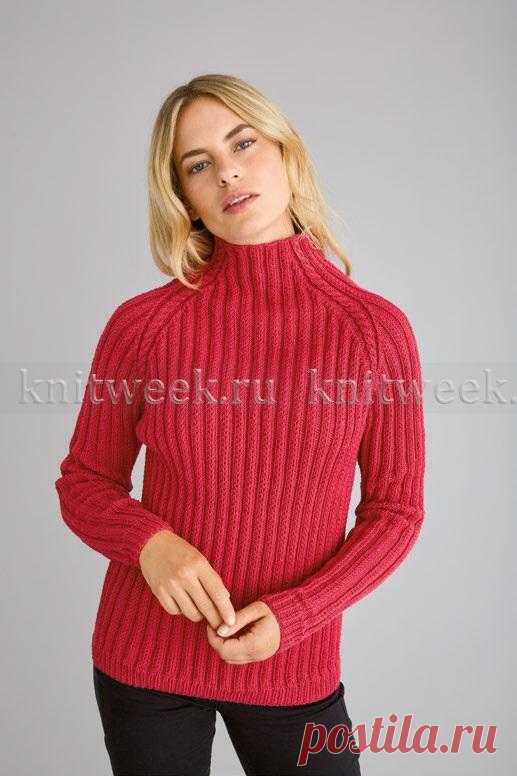 Новинка перевода от сайта Knitweek.ru.Женский свитер- водолазка 