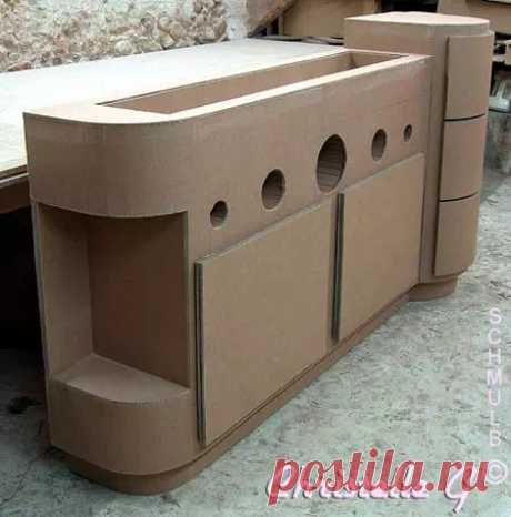 Галошница для прихожей - Мебель из картона.
