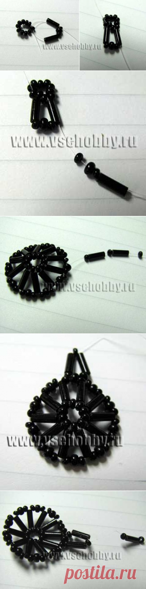 Бусина из стекляруса и бисера своими руками